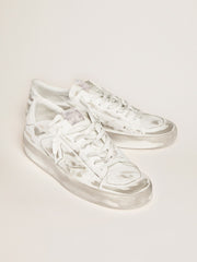 Stardan sneakers in white leather with lived-in treatment