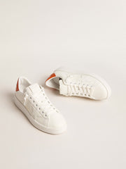 Women’s Purestar with white leather star and orange heel tab