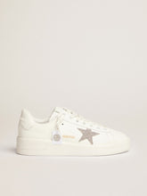 Women’s Purestar in white leather with silver Swarovski crystal star