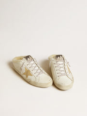 Women’s Super-Star Sabots with gold suede star and shearling lining