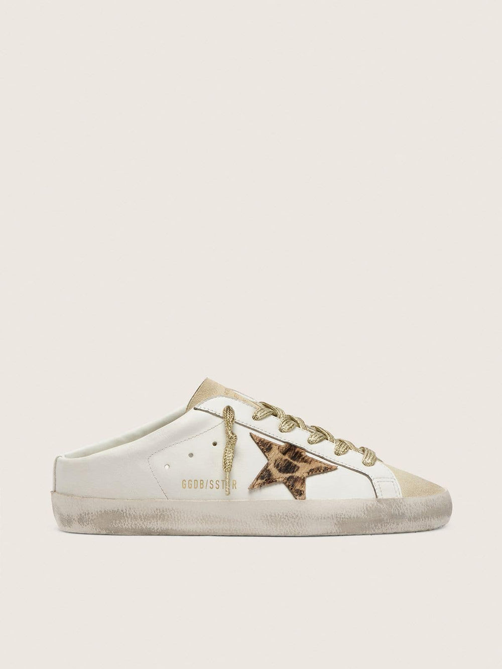 Super-Star Sabots with pony skin star and beige suede tongue
