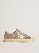 Women's V-Star in light brown metallic suede with cream leather star