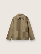 Unisex padded jacket in shades of khaki