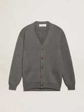 Women's grey cotton cardigan with buttons Golden Goose