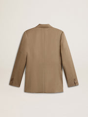 Women's dove-gray double-breasted blazer