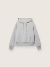 Star unisex hooded sweatshirt in gray melange cotton