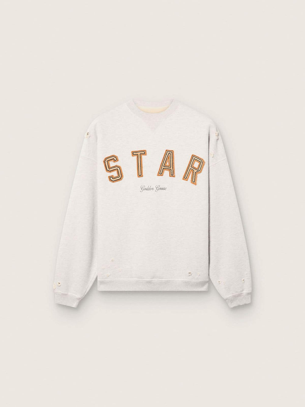 Star unisex sweatshirt in gray melange cotton with 'Star' embroidery