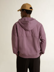 Unisex mauve cotton sweatshirt with print on the front