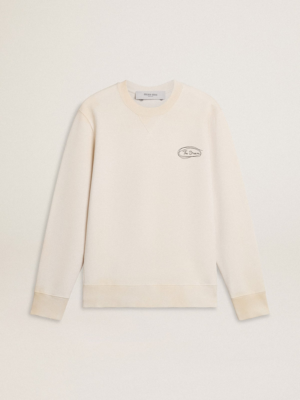 Women's sweatshirt in worn white with print