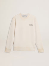 Women's sweatshirt in worn white with print