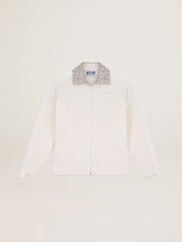 Papyrus white Denise Star Collection zipped sweatshirt with crystal collar