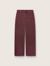 Women's jeans in burgundy denim