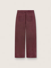 Women's jeans in burgundy denim