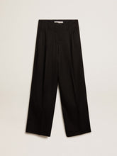Women’s black wool gabardine pants