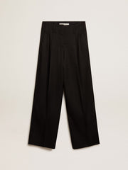 Women’s black wool gabardine pants