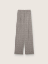Women’s oversized pants in gray Prince of Wales check