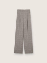 Women’s oversized pants in gray Prince of Wales check