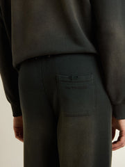 Unisex washed black joggers