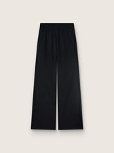 Women's sweatpants in black wool twill with sequin embroidery