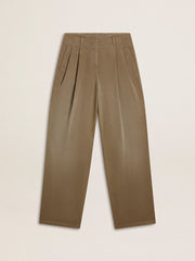 Women's khaki cotton pants