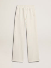 Women’s white cotton joggers