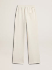 Women’s white cotton joggers