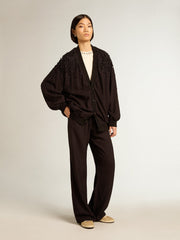 Women’s black viscose joggers