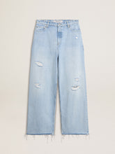 Women’s pants in lived-in effect denim