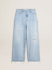 Women’s pants in lived-in effect denim