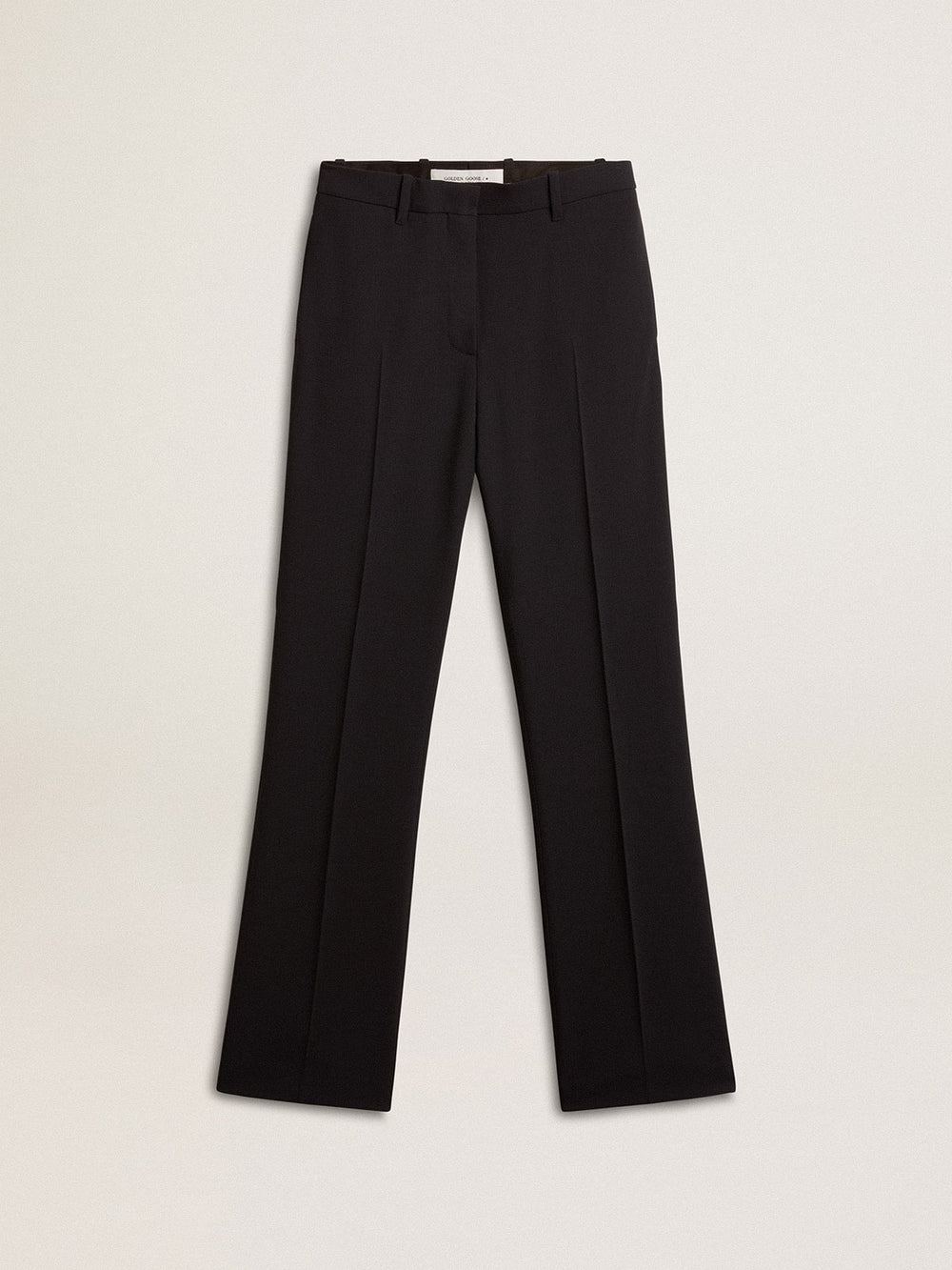 Women’s soft black pants in wool blend