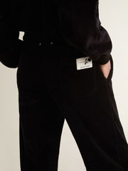 Women's joggers in velvet-effect cotton blend