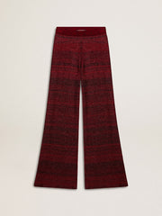 Irregular-striped cotton pants
