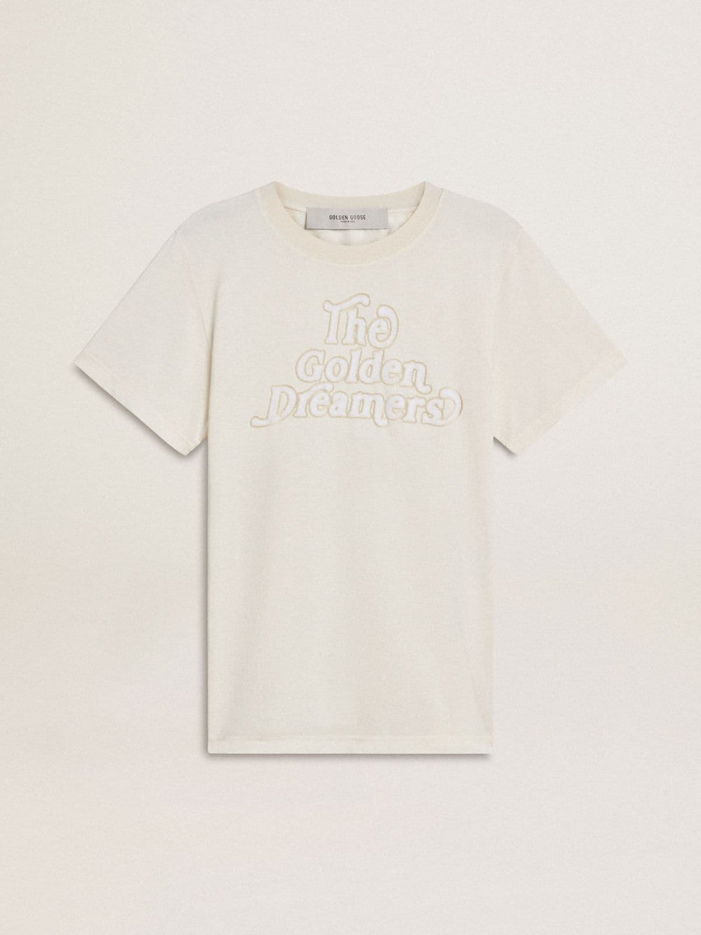 Women's white T-shirt with print on the front