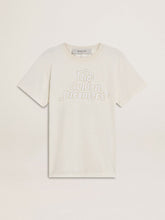 Women's white T-shirt with print on the front