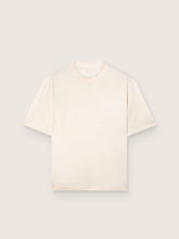 Star unisex cotton T-shirt in vintage white with black print on the back