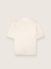 Star unisex cotton T-shirt in vintage white with black print on the back