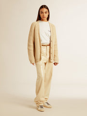 Women’s T-shirt in aged white with logo on the chest