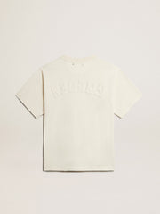 T-shirt in aged white with reverse logo on the back - Jersey Capsule