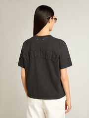 T-shirt in washed black with reverse logo on the back - Jersey Capsule