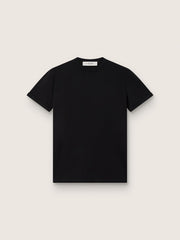 Women’s regular-fit distressed T-shirt in black