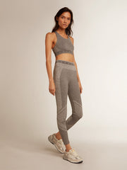Gray melange athletic top