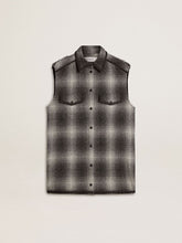 Women's dark gray wool-blend shirt dress