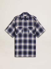 Women's short shirt dress with 3D checkerboard pattern and embroidery