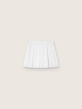 Pleated sports miniskirt in white