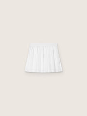 Pleated sports miniskirt in white