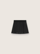 Pleated sports miniskirt in black