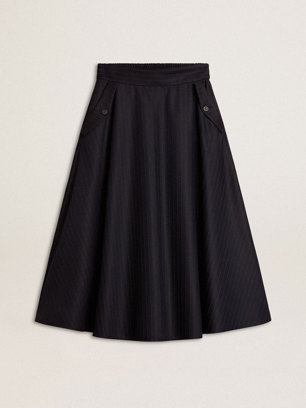 Women’s midnight blue wool skirt