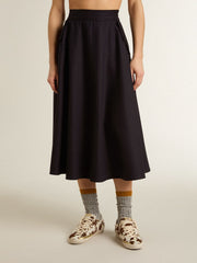 Women’s midnight blue wool skirt