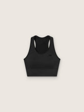 Women's black sports bra