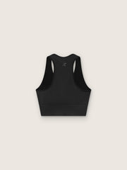 Women's black sports bra